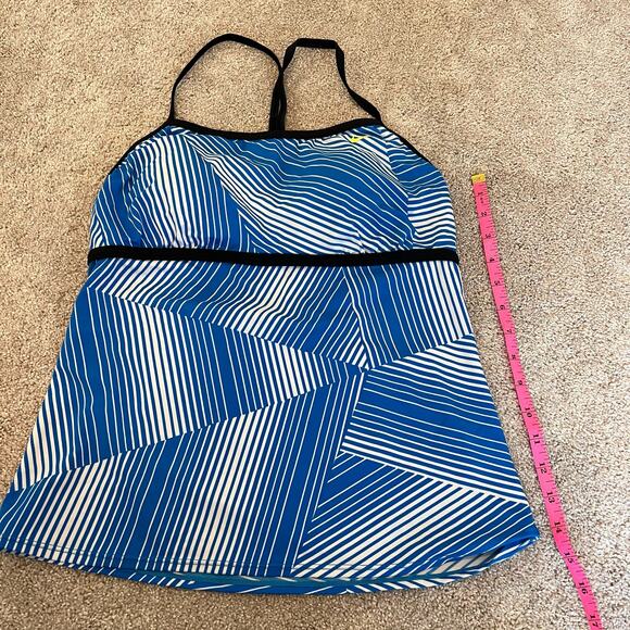 Nike Swim Women's Tankini Blue White Stripes Size‎ 12 - Picture 9 of 12
